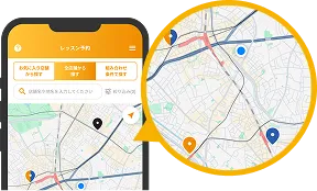 MAPから店舗を探せる!