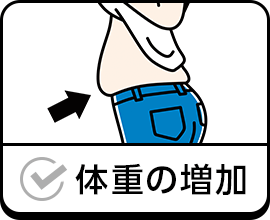体重の増加