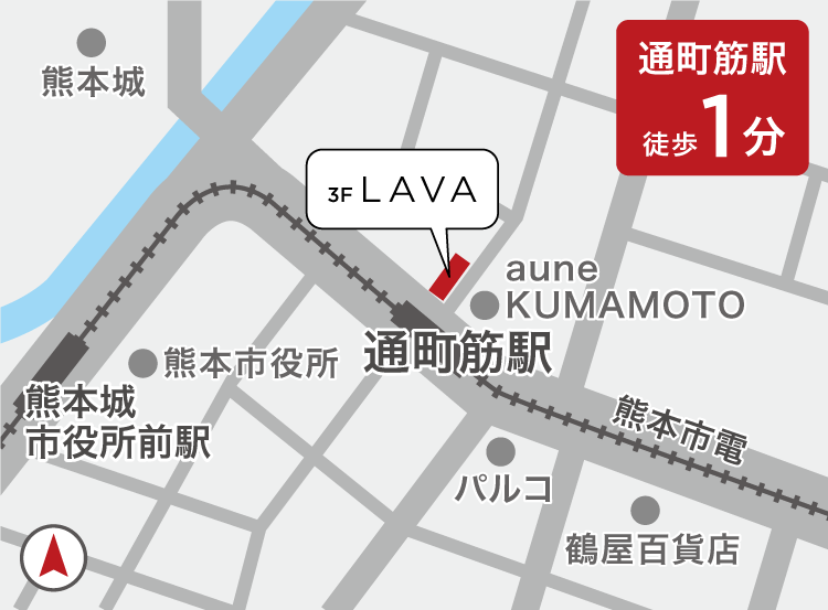 熊本上通り店地図