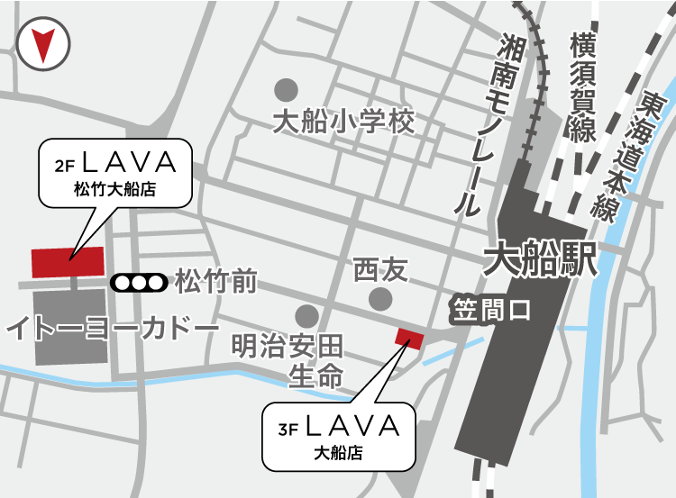 松竹大船店地図