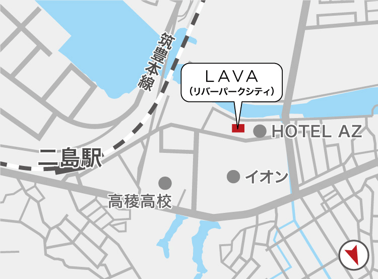 若松二島店地図