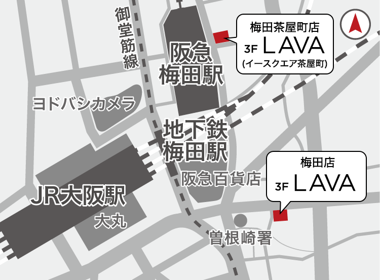 梅田茶屋町店地図