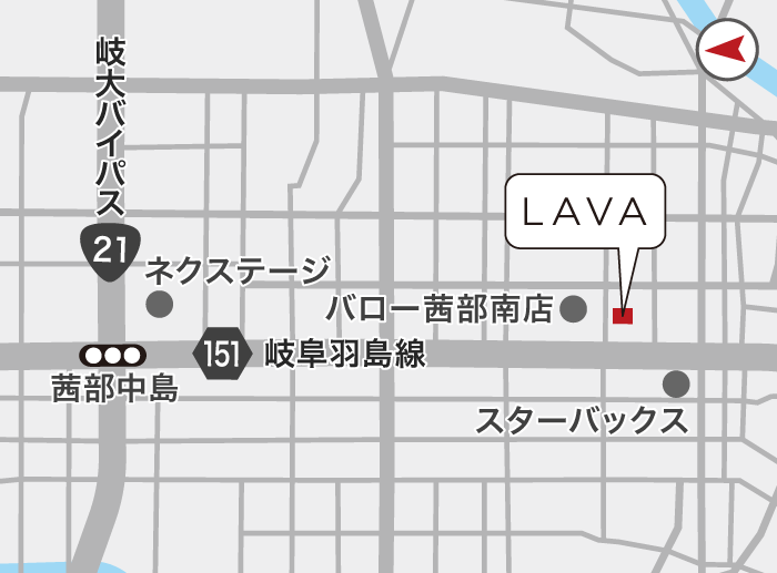 岐阜茜部店地図