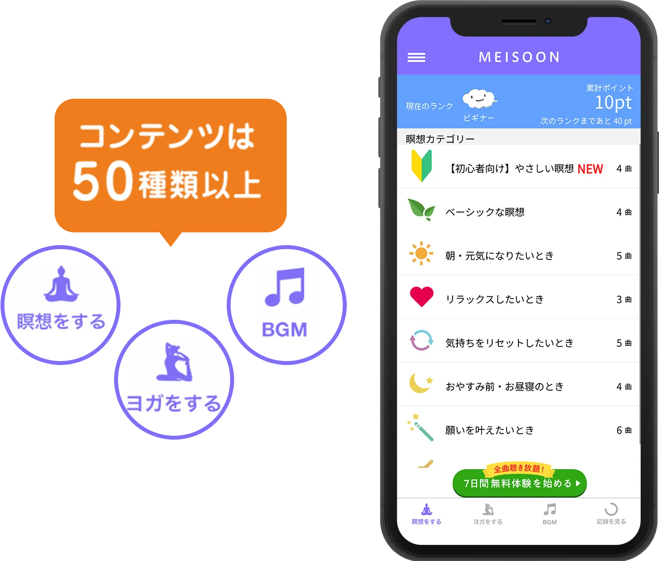 今ここに意識をむけるマインドフルネス瞑想も