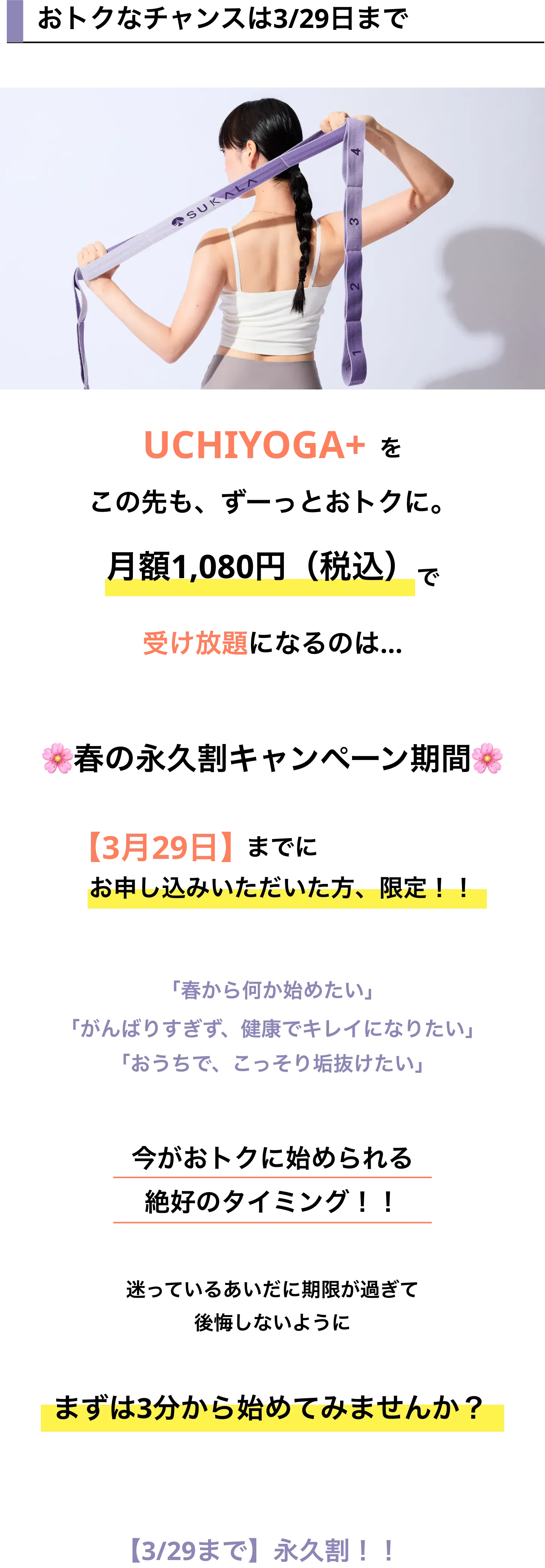 おトクなチャンスは3/29日まで