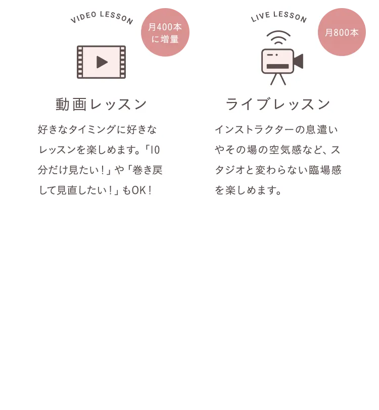 動画レッスン ライブレッスン