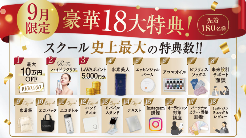18周年記念キャンペーンお申込みで豪華18大特典